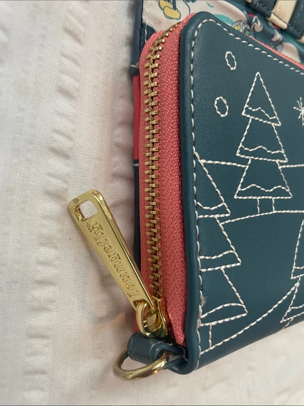 Loungefly Disney Mickey & Minnie Sledding Holiday Winter Wallet (NO Wristlet)